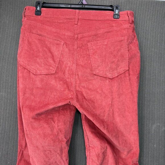 Old Navy Women’s Pants sz 18 Higher Rise Flare Corduroy Spice Girl Orange/Pink - Picture 4 of 11